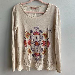 Desigual lightweight loose floral sweater